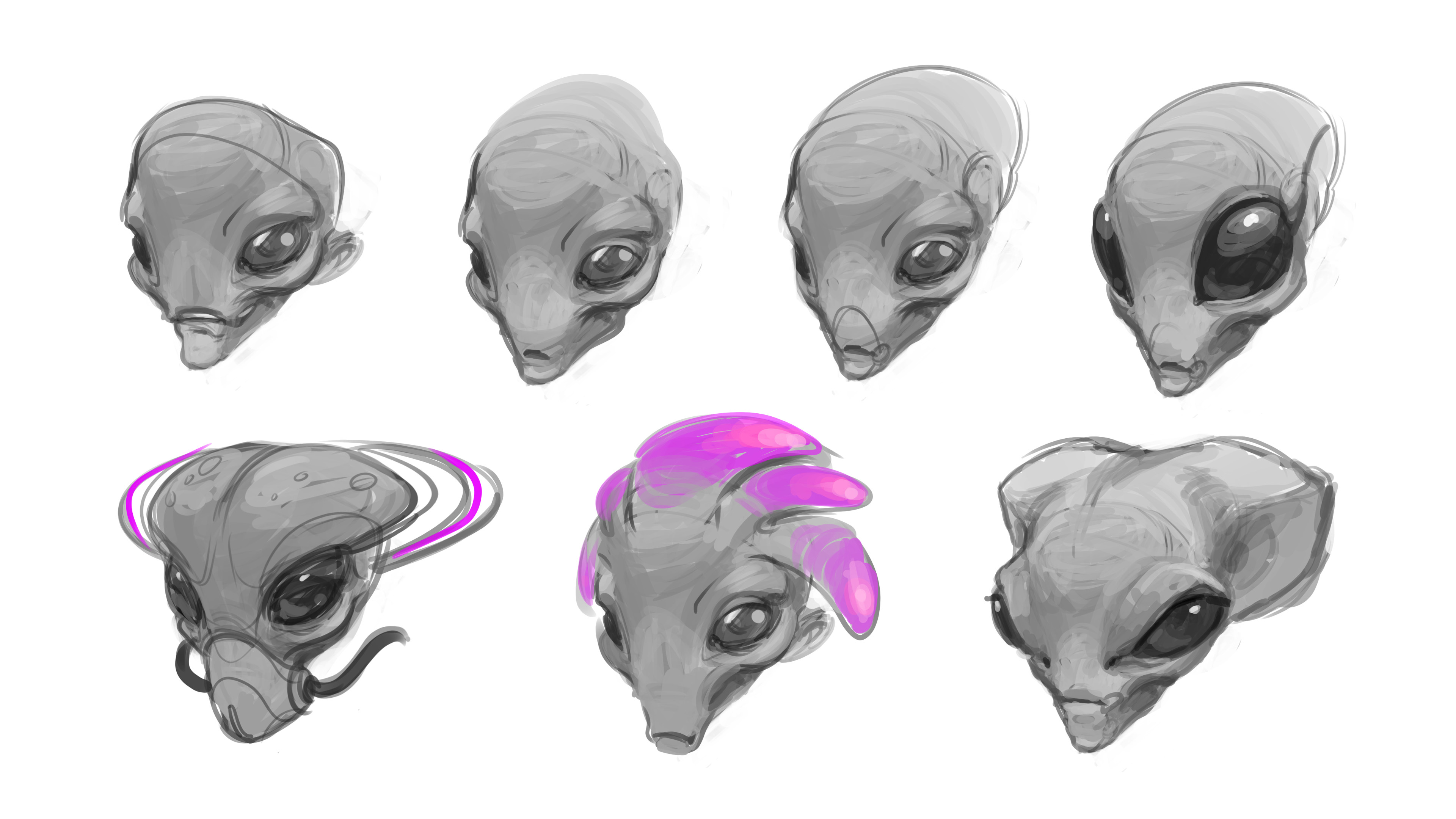 Alien head concept exploration